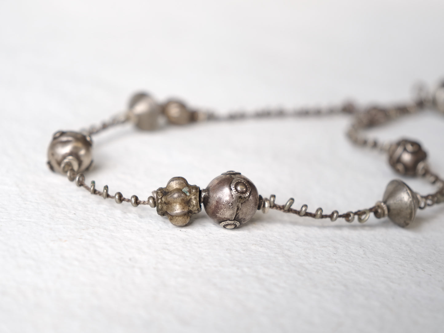 -Afgan old silver- braid necklace