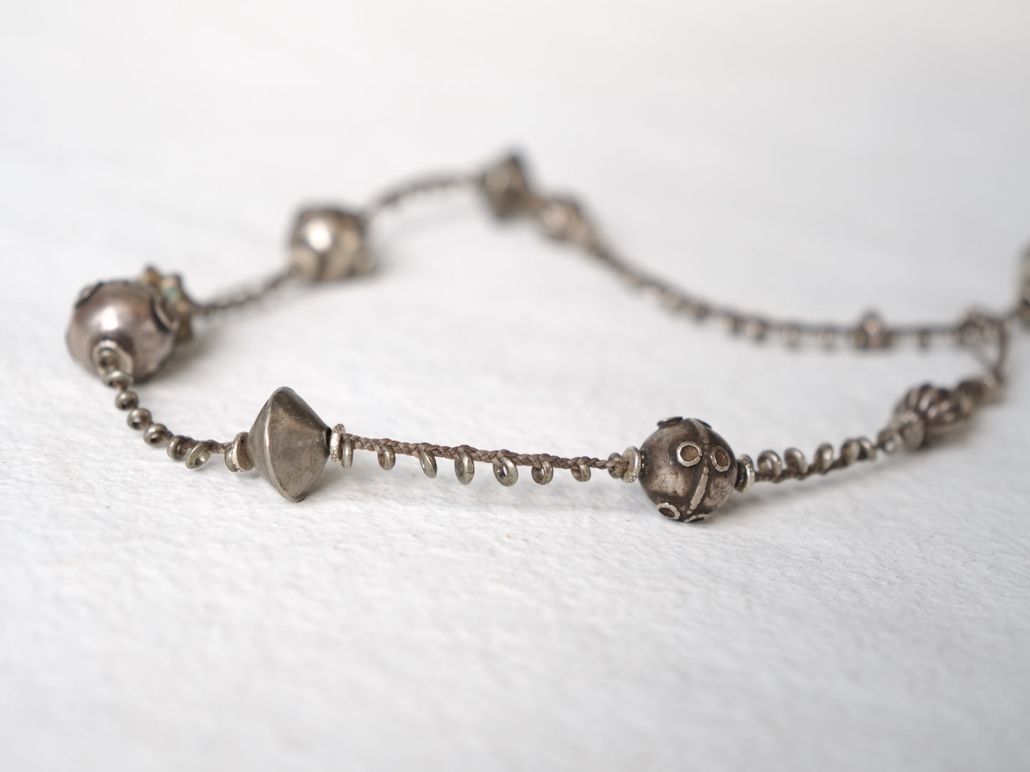 -Afgan old silver- braid necklace