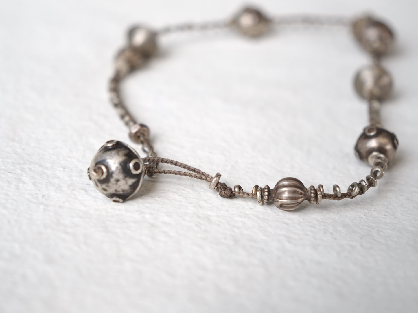 -Afgan old silver- braid necklace