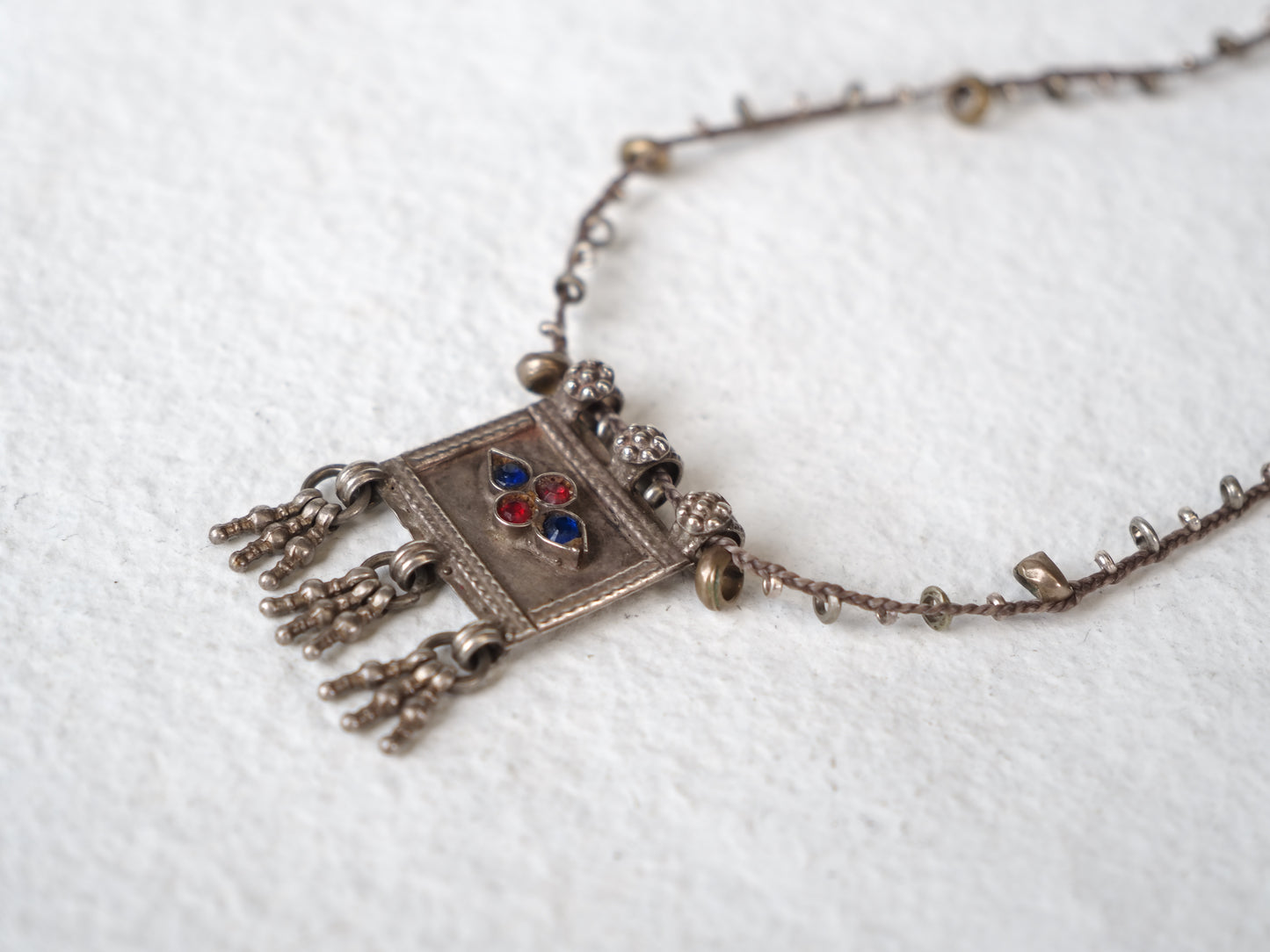 -Rajasthan silver- ''afgan silver' braid pendant
