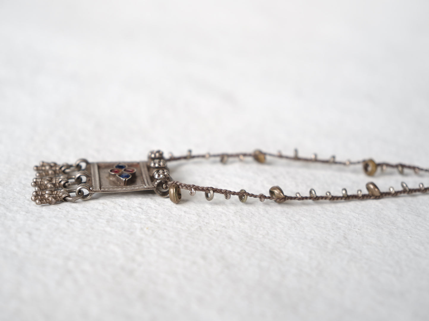 -Rajasthan silver- ''afgan silver' braid pendant