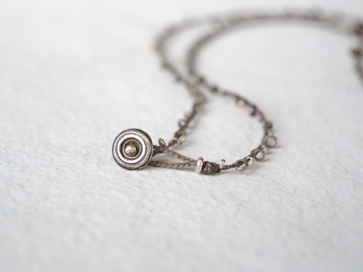 -Rajasthan silver- ''afgan silver' braid pendant