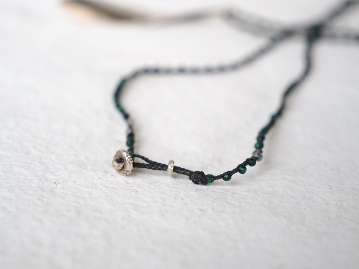 -Karensilver- braid long pendant