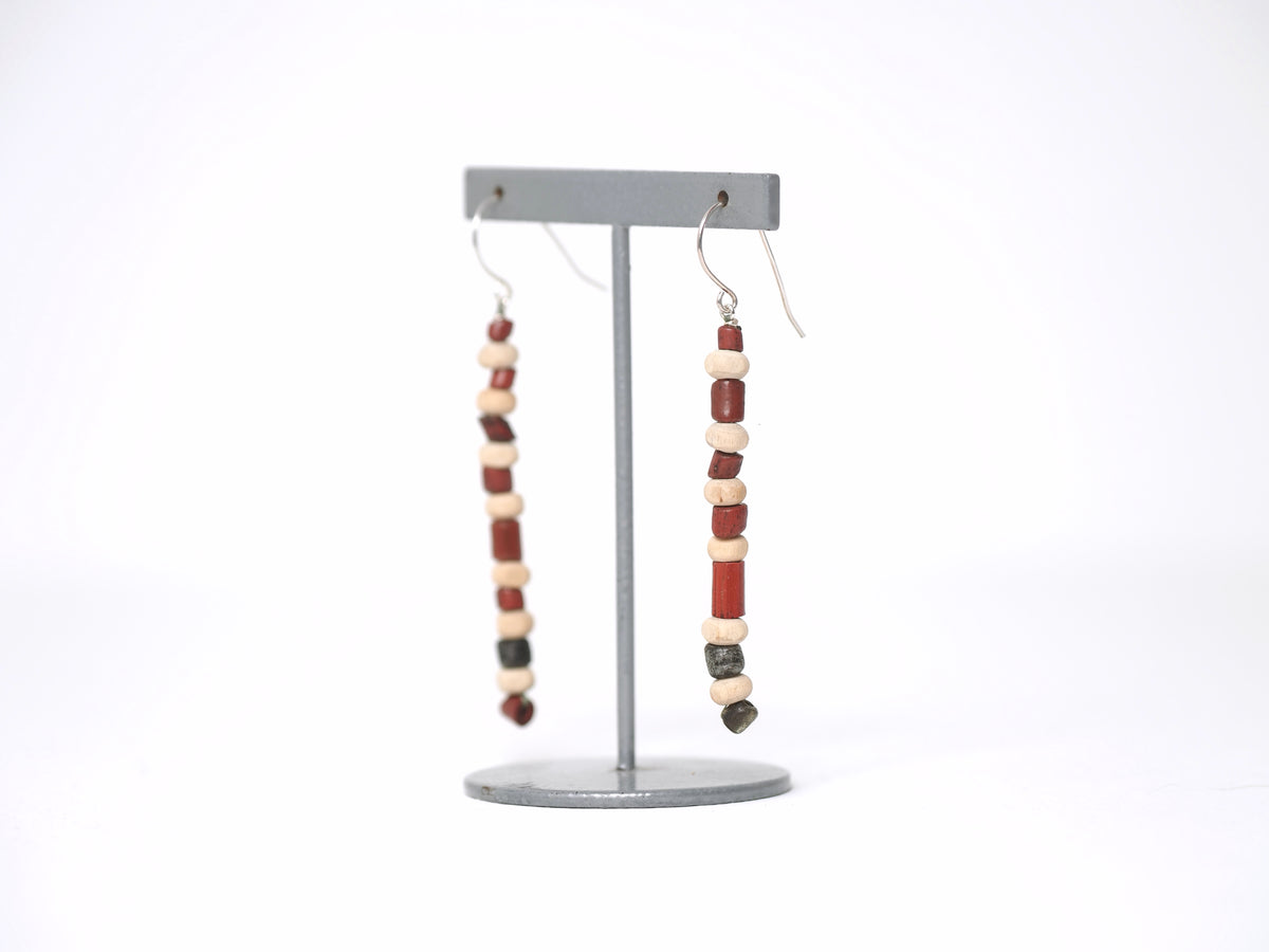 -Tribal beads・Tulsi beads- long line_hooks