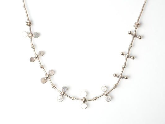 Silver 'BIB' necklace