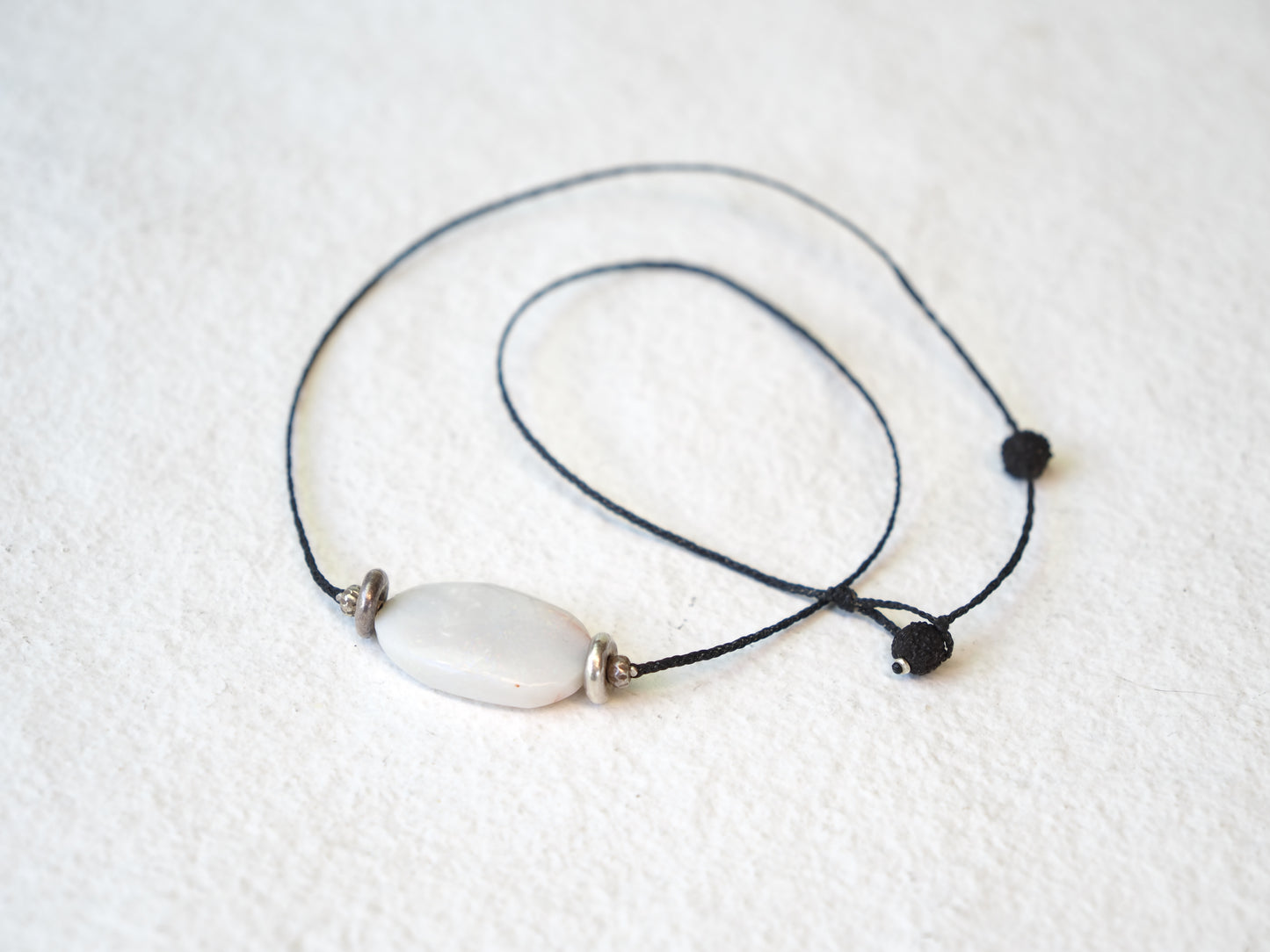 -Opal- code necklace *allergy free