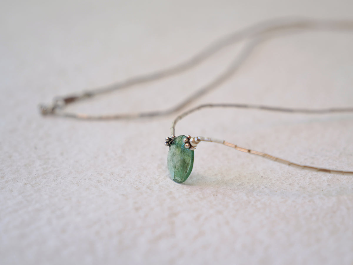 -Emelard- silver pendant