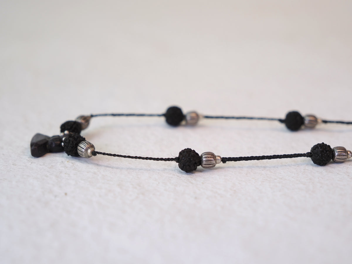 -Afgan old garnet- code necklace