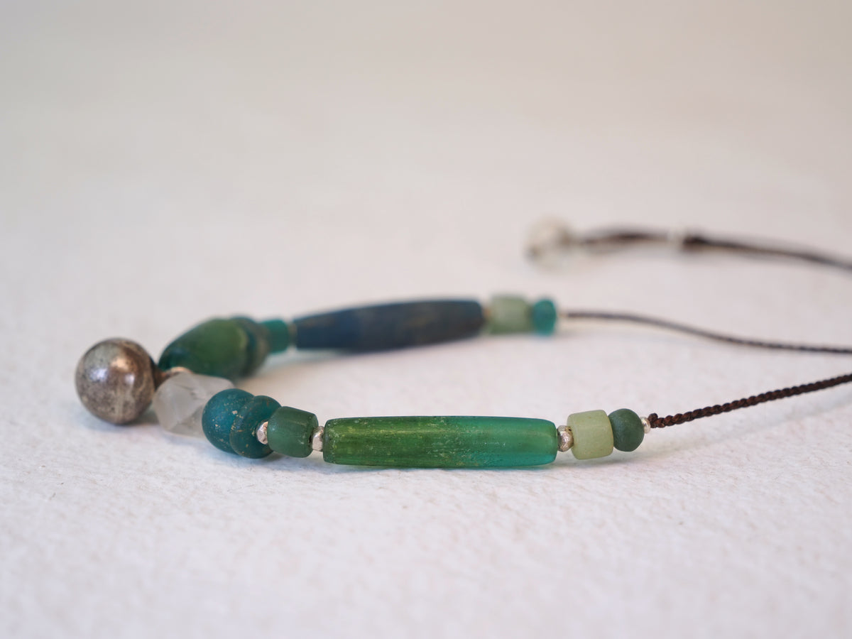-Pyu old beads- code necklace