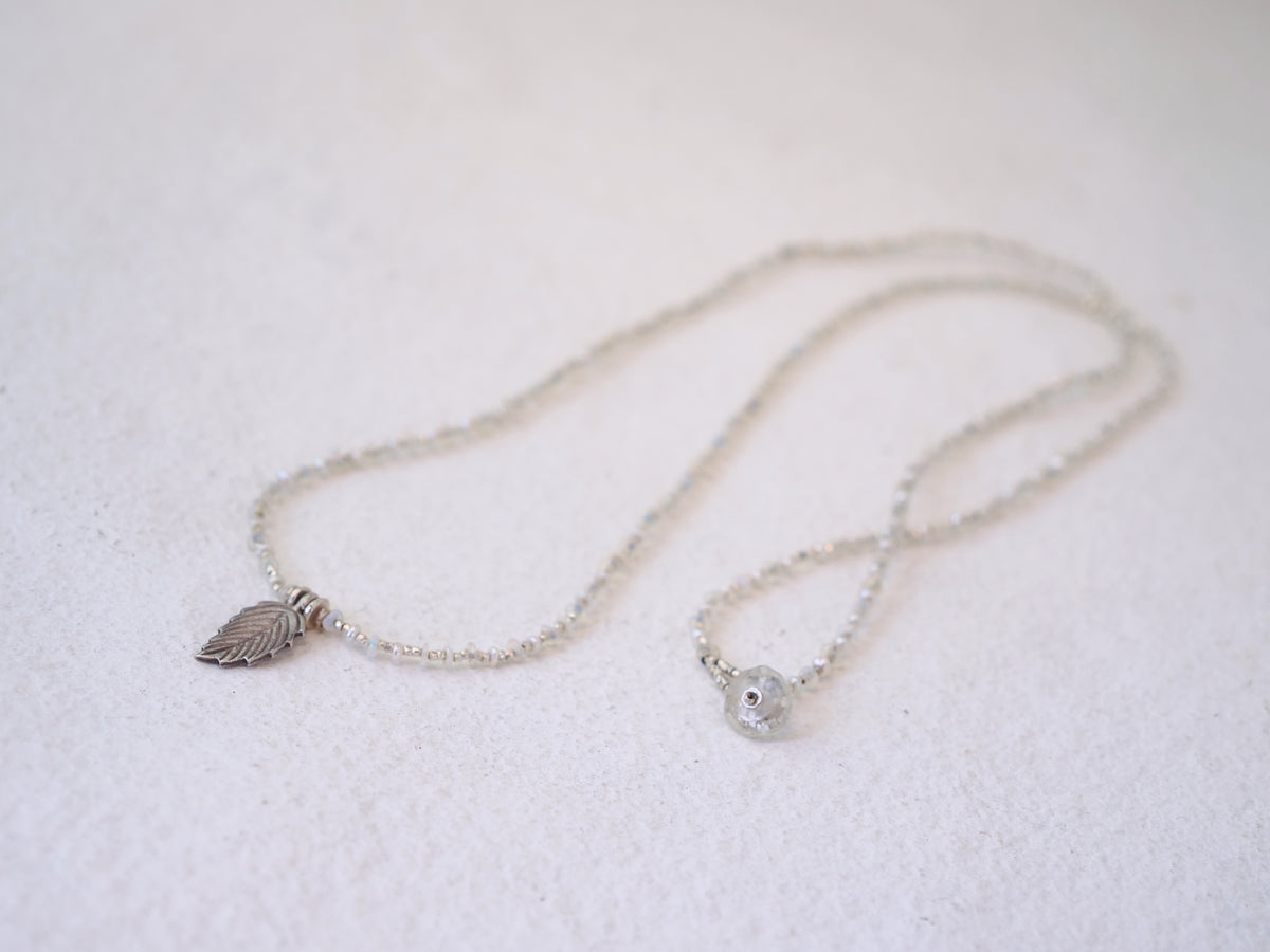 -opal・pearl- 'beads line' necklace