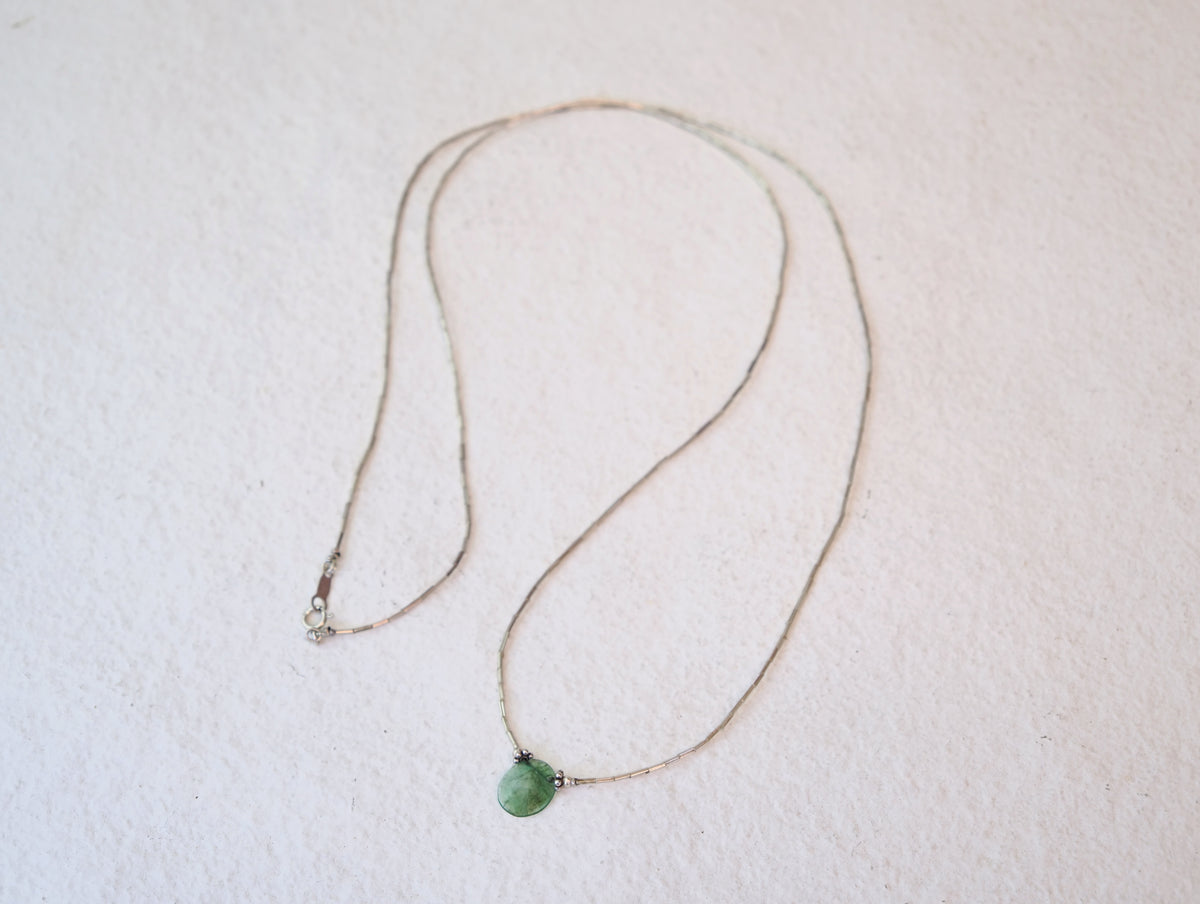 -Emelard- silver pendant