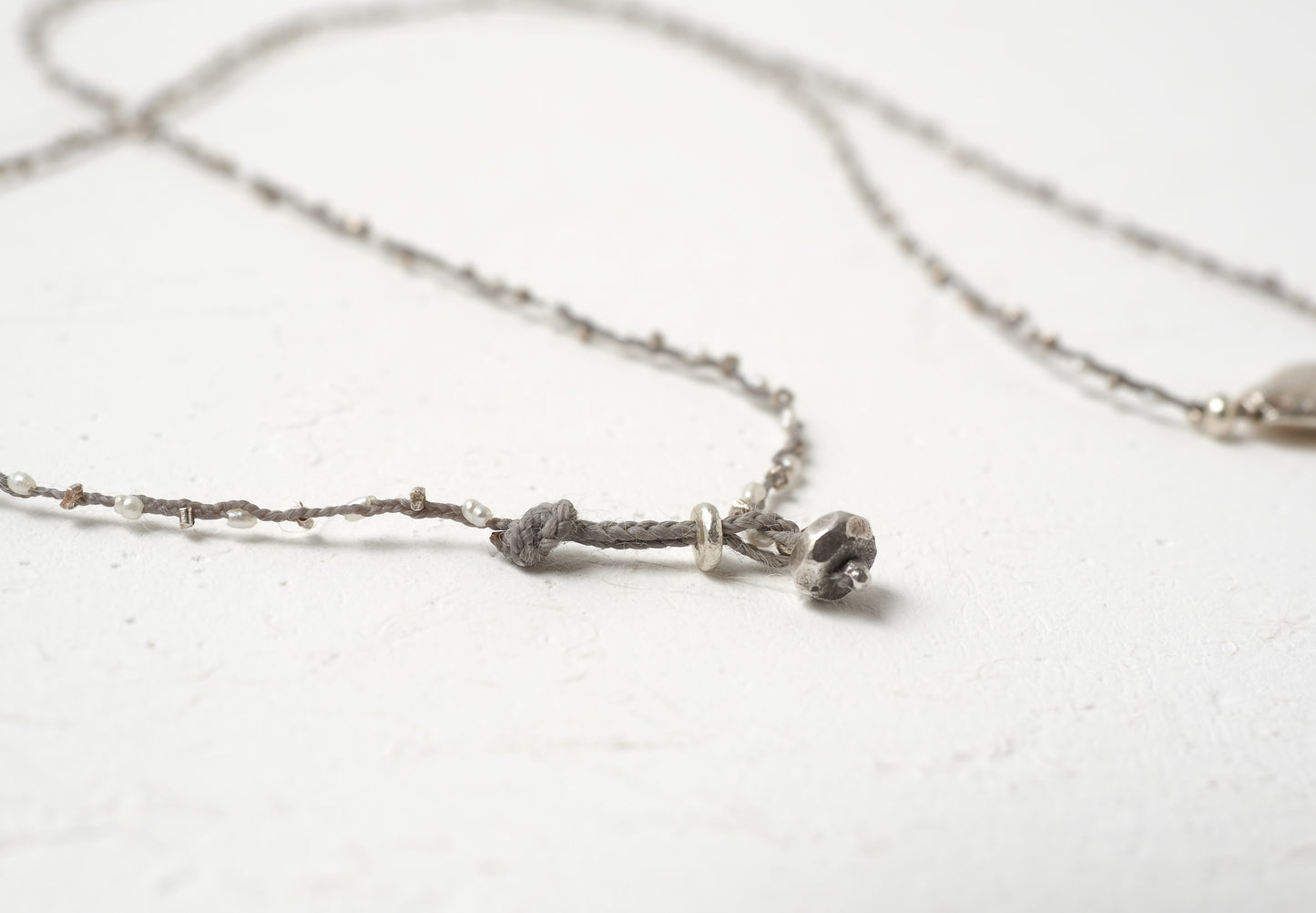 -Glitter silver- 'silver・pearl' braid