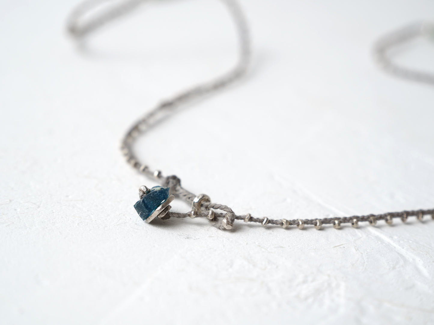 -Roman glass- silver braid