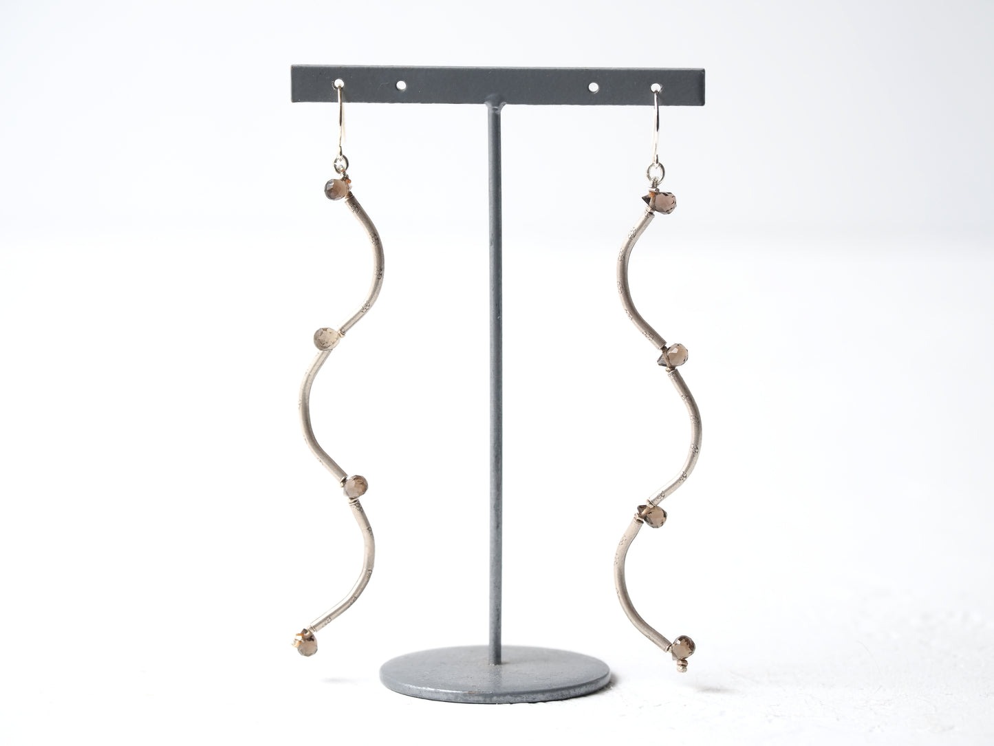 -Karensilver・Smoky quartz- hooks