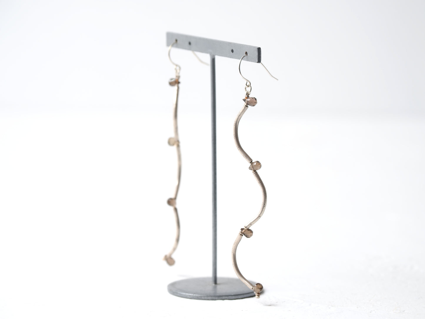 -Karensilver・Smoky quartz- hooks