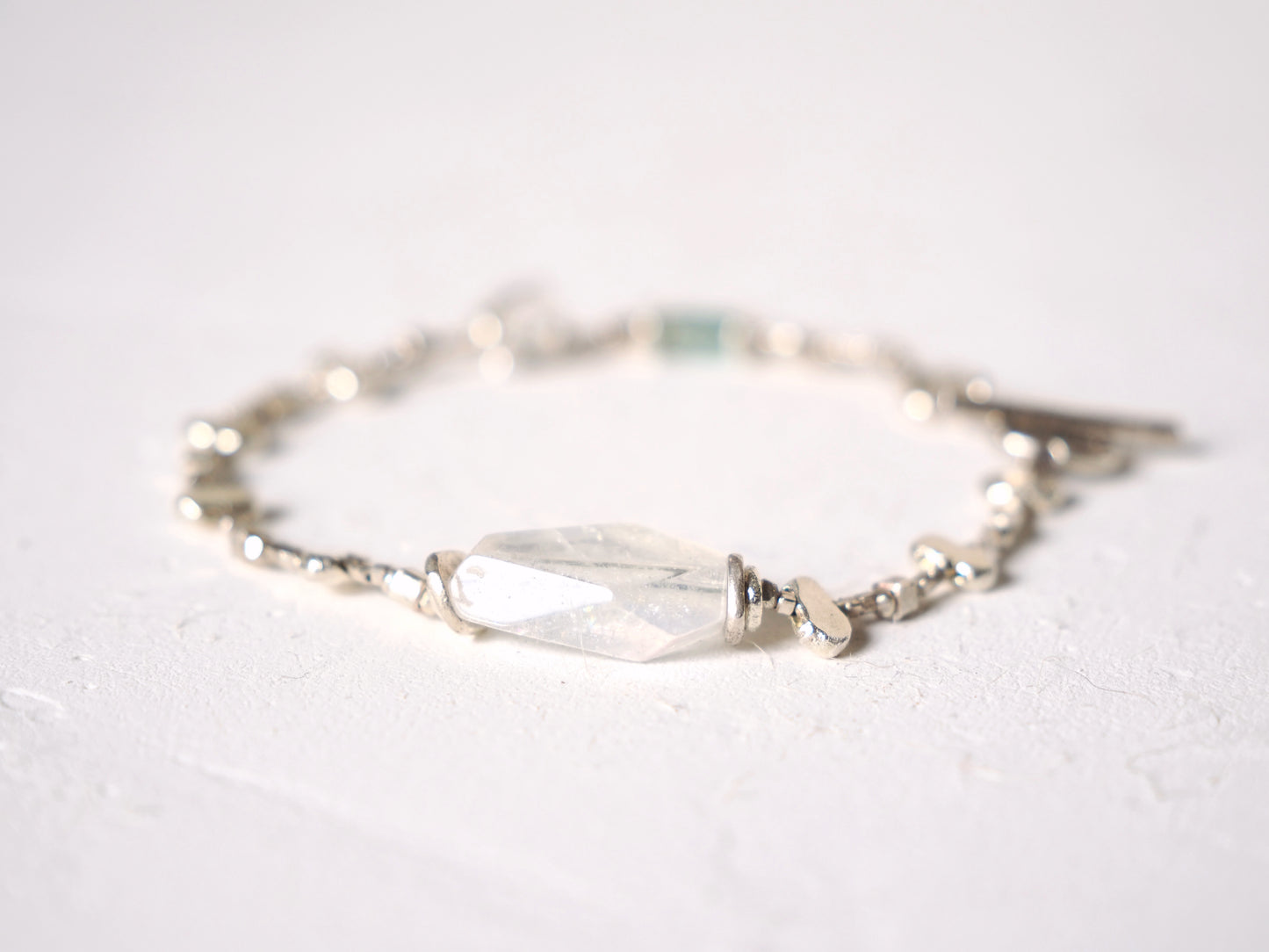 -Andesine labradorate・Herkimer quartz・Emerald- silver