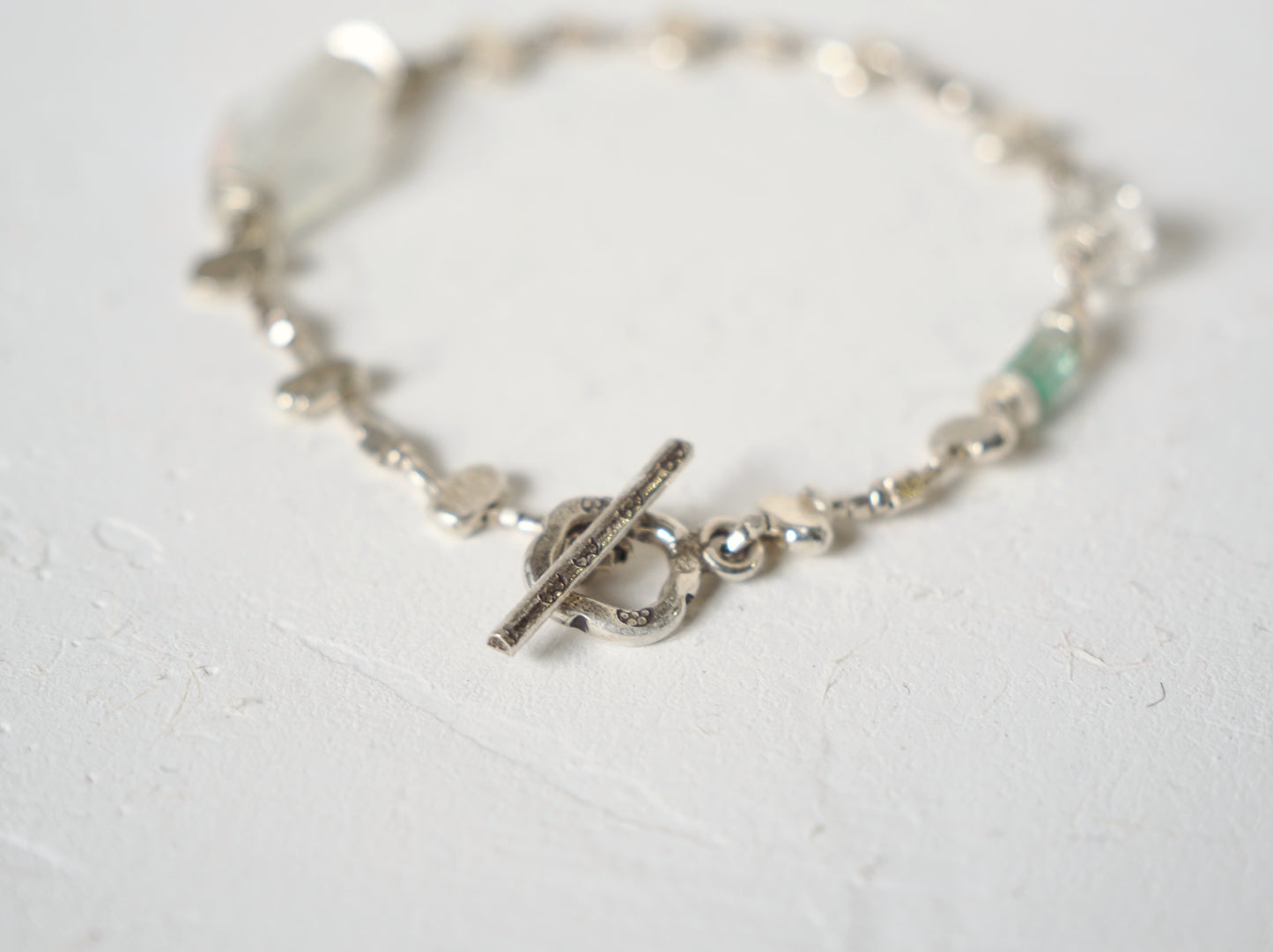 -Andesine labradorate・Herkimer quartz・Emerald- silver