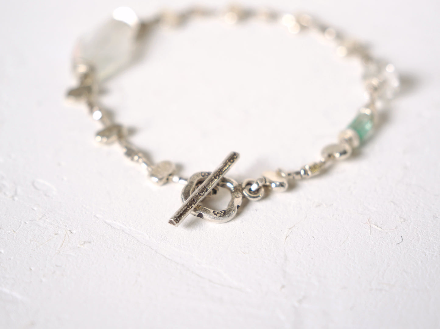 -Andesine labradorate・Herkimer quartz・Emerald- silver