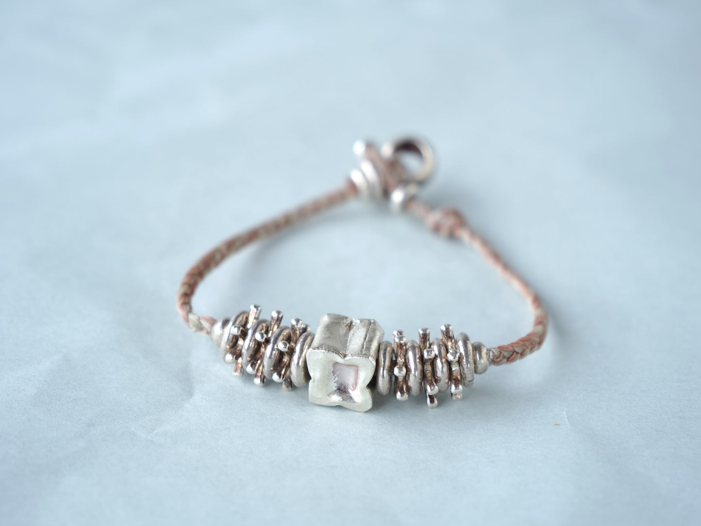 -Silver- code bracelet