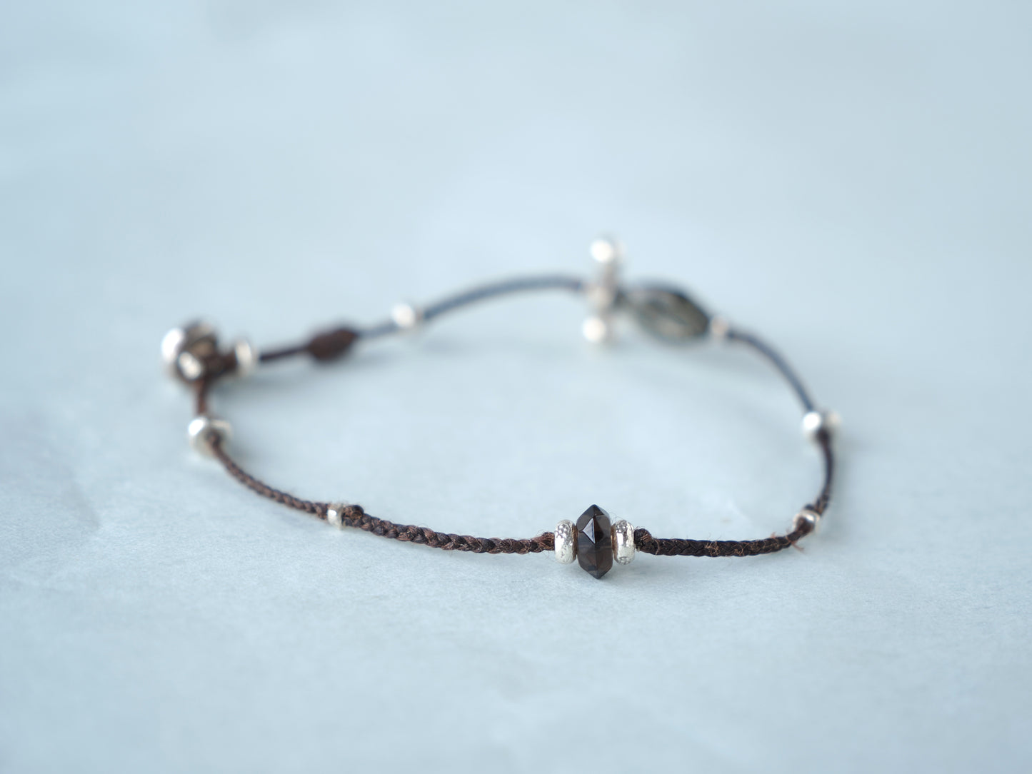 -Tormarline quartz・Smoky quartz- code bracelet