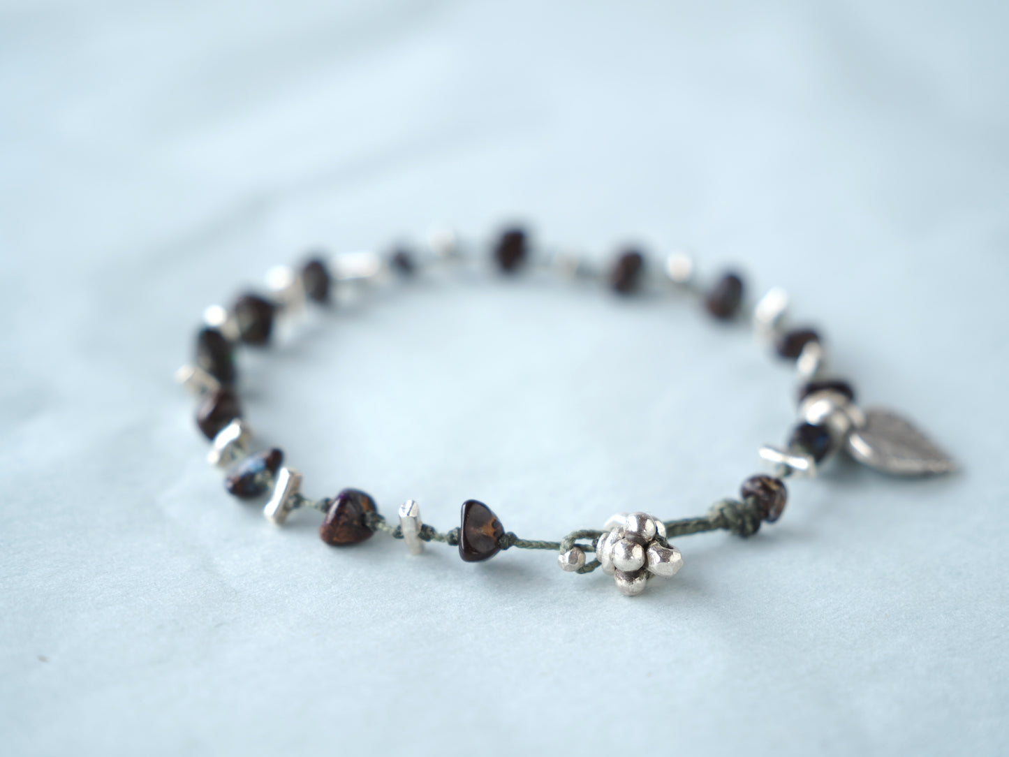 -Bolder opal・Silver- fine stone bracelet