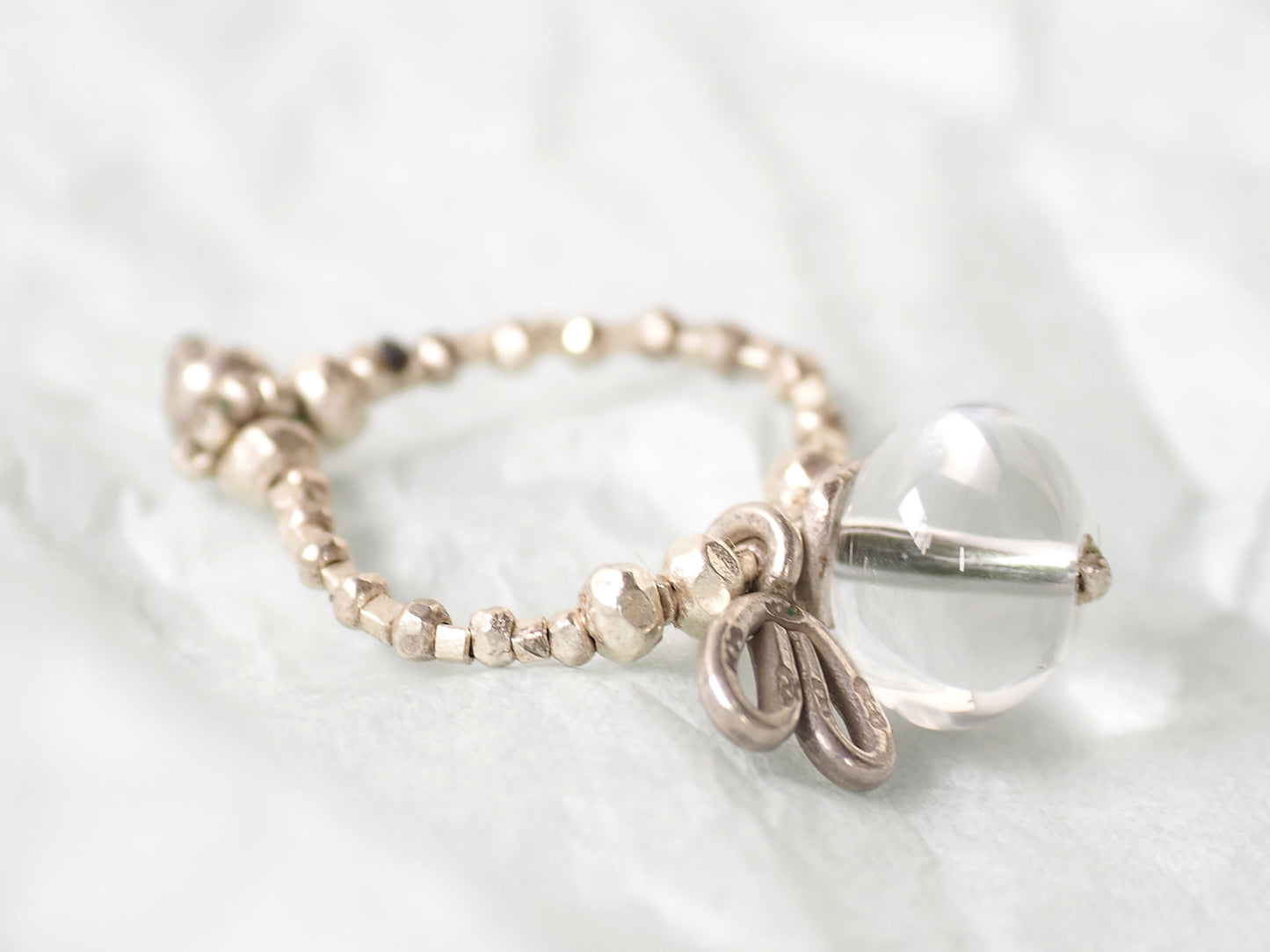 beads ring -水晶-