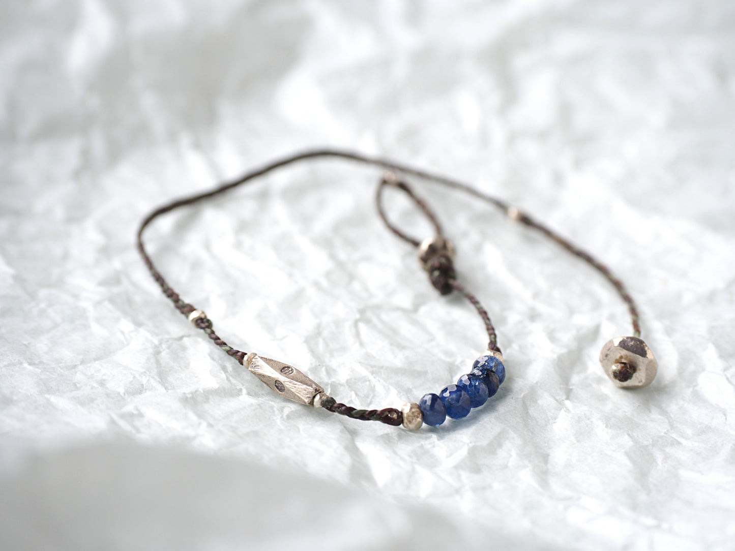 -Sapphire- wax_code Anklet
