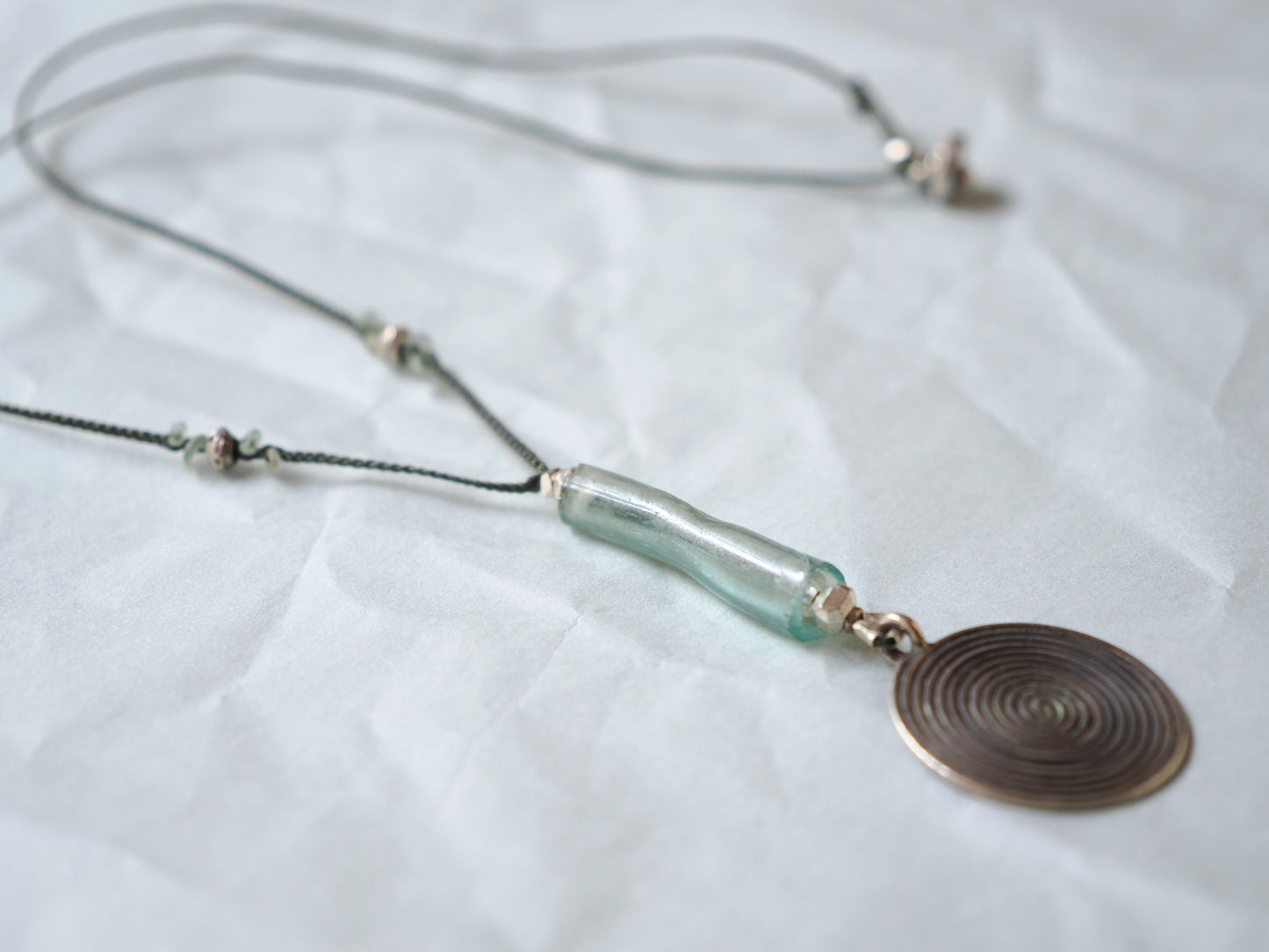 -Karensilver・Roman glass- pendant