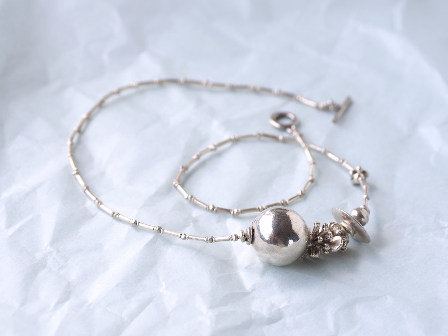 Silver -Bib- Necklace