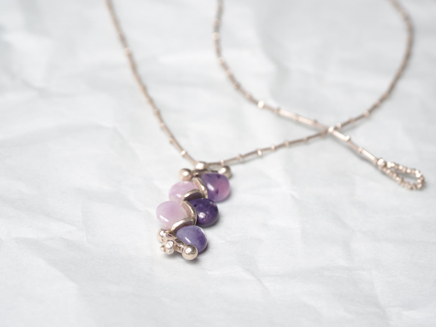 -Tiffany stone- silver pendant