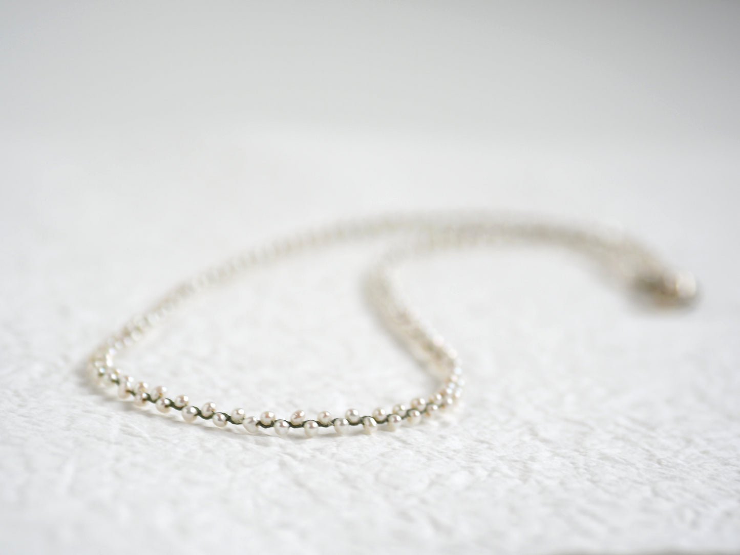 -Baby pearl- braid necklace