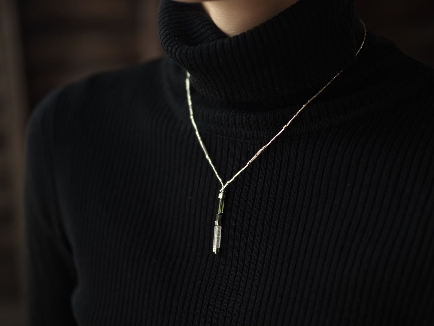 -Tourmaline- silver 'Y-line'