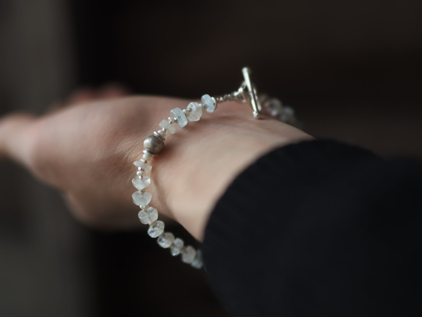 <MTO> -Libyan glass- "moonstone・pearl・silver"