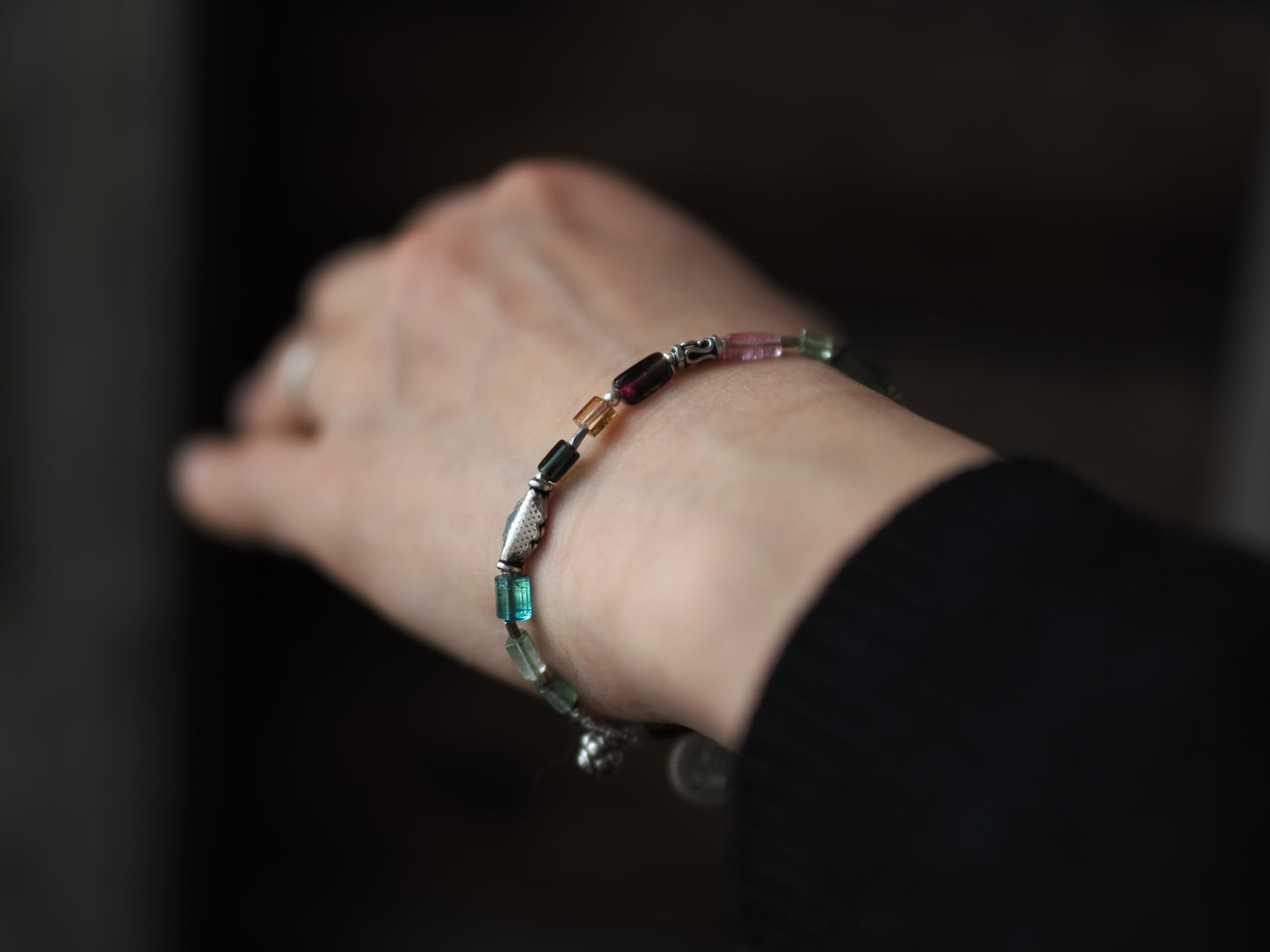 <Durga> Tourmaline & silver