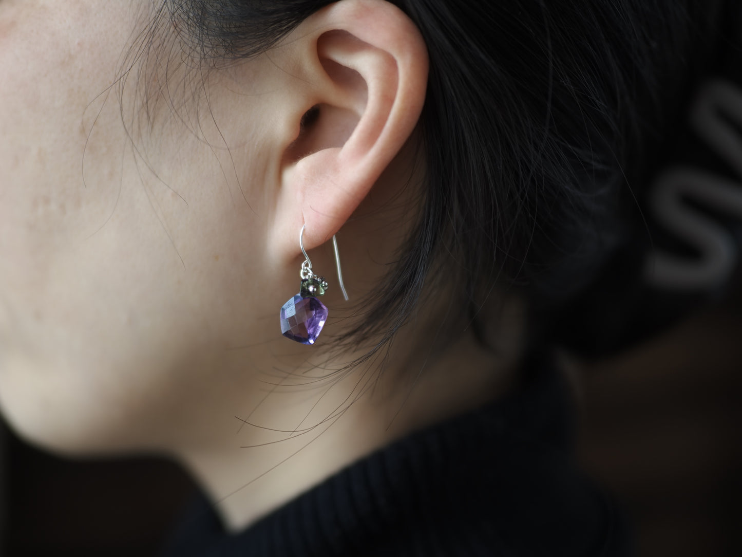 -Amethyst・Moldavite- hooks
