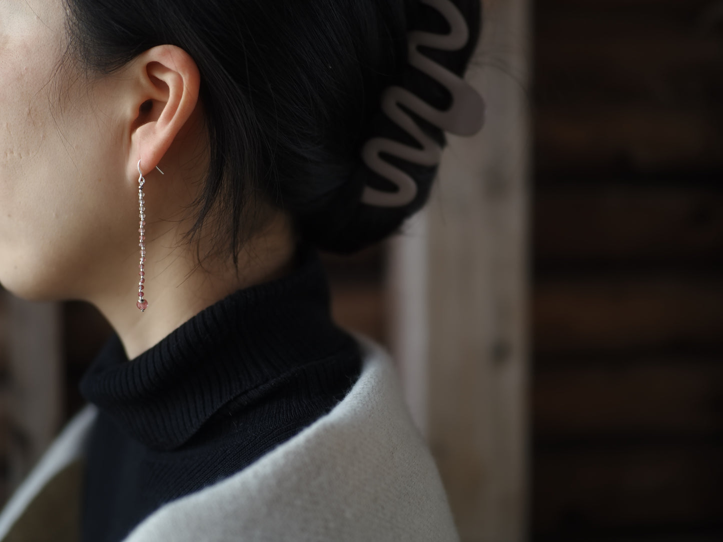 -Andesine & silver- hooks