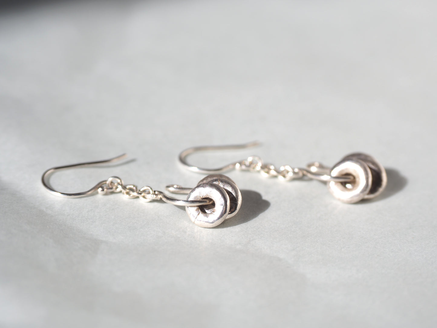 silver pierce -beads Poms・Chain-