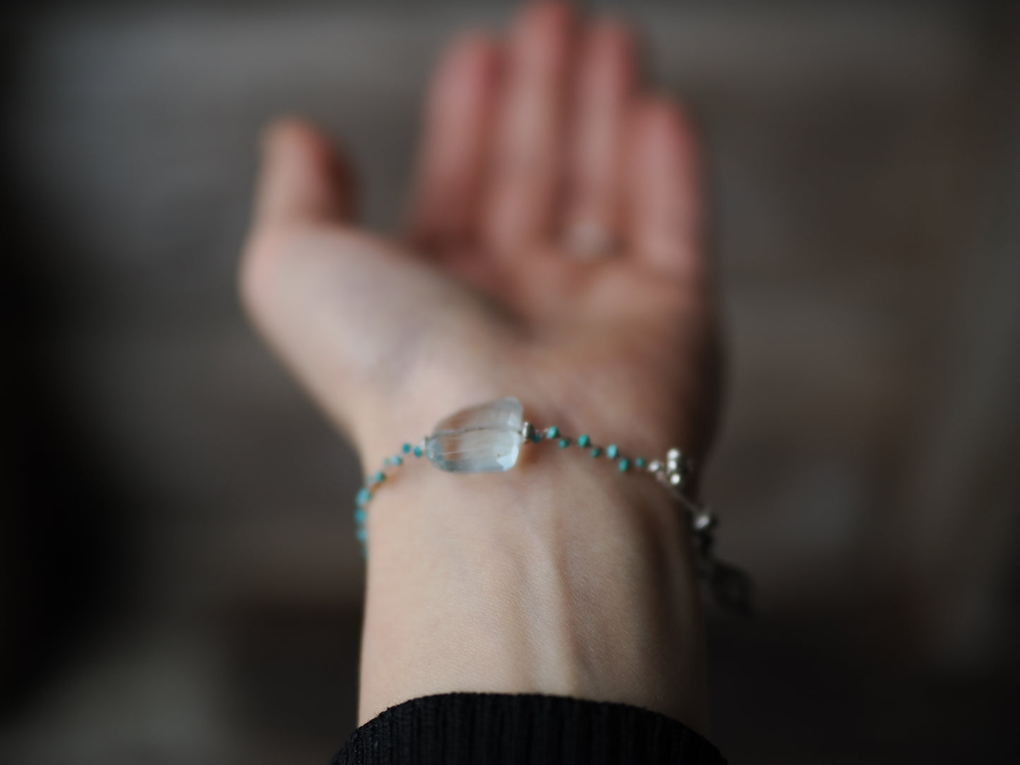 -Aquamarine- turquoise braid