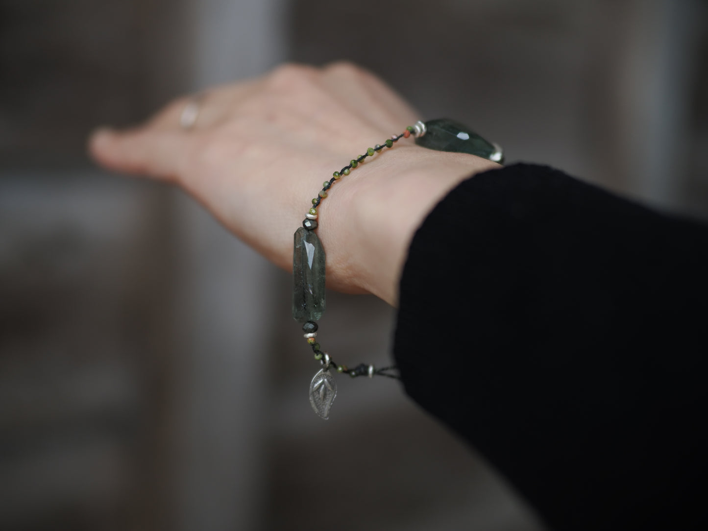 -Fluorite- unakite braid
