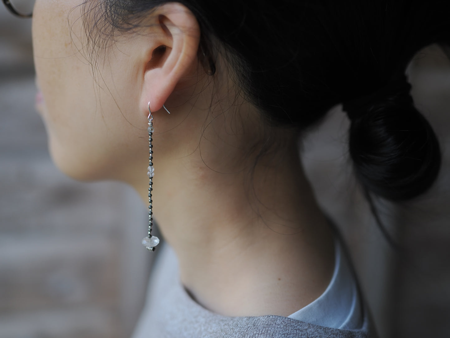 -Quartz- pyrite・silver hooks