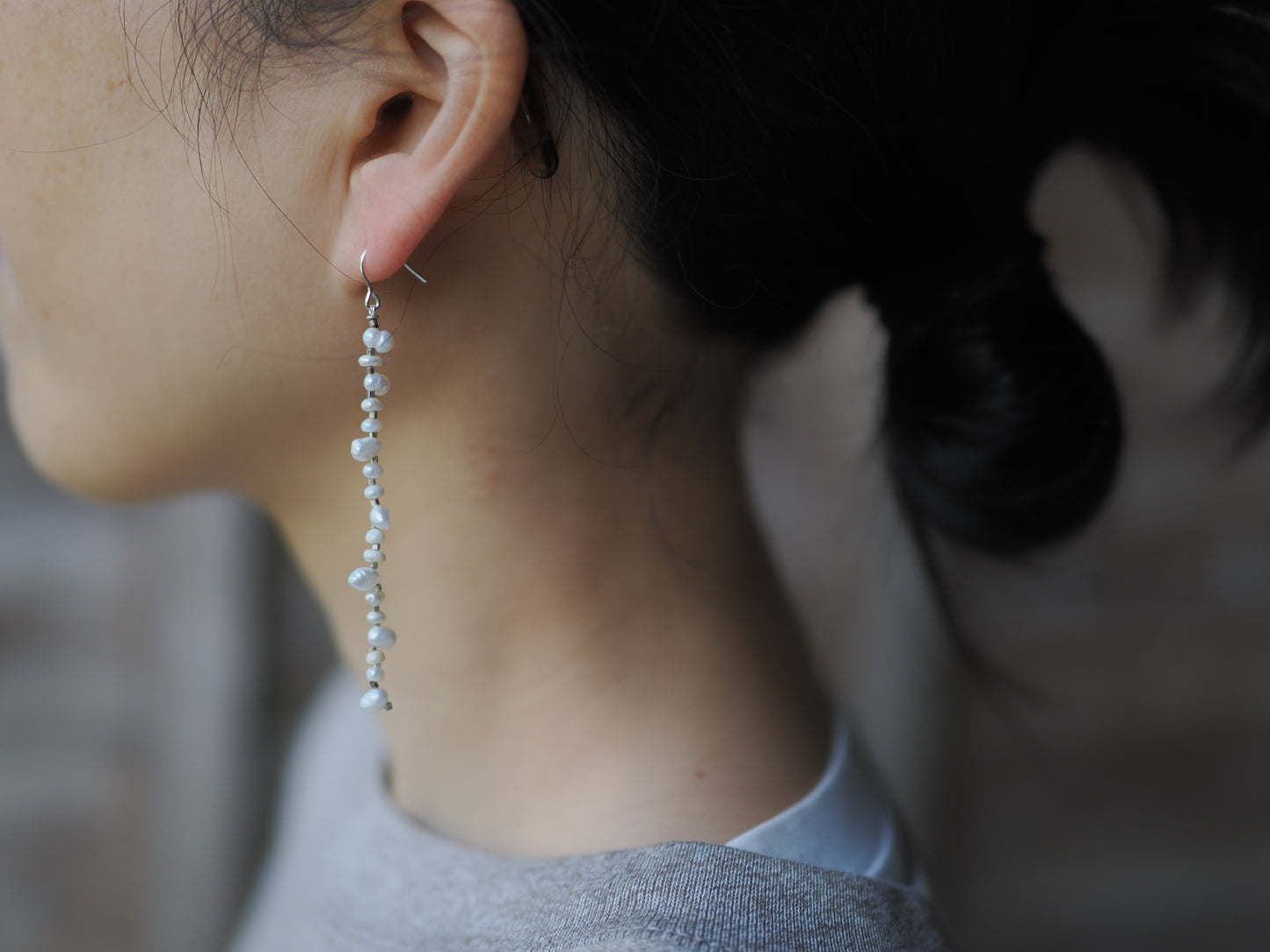 -Pearl・Silver- long line_hooks