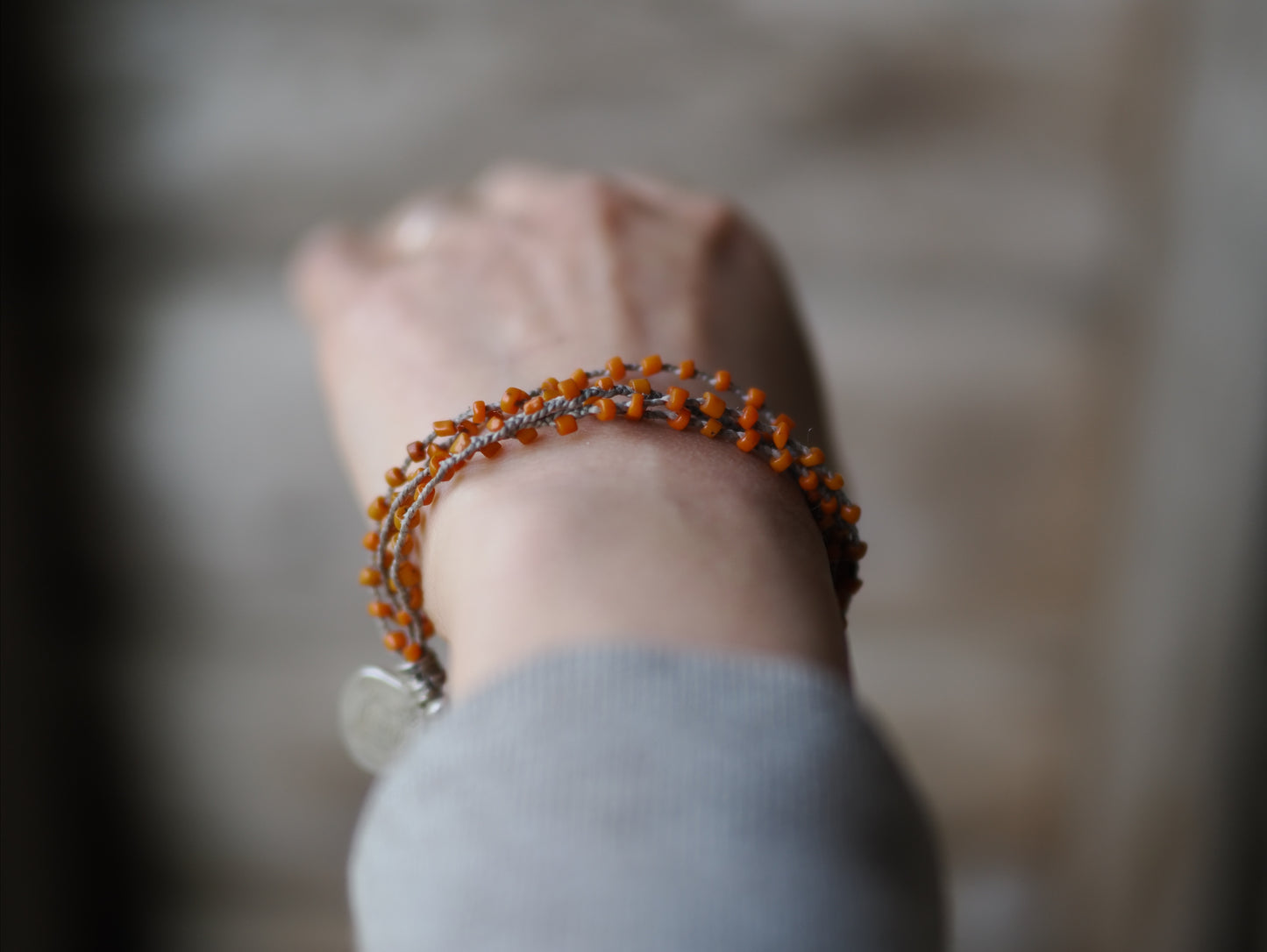 -Bonda beads- '4line' braid