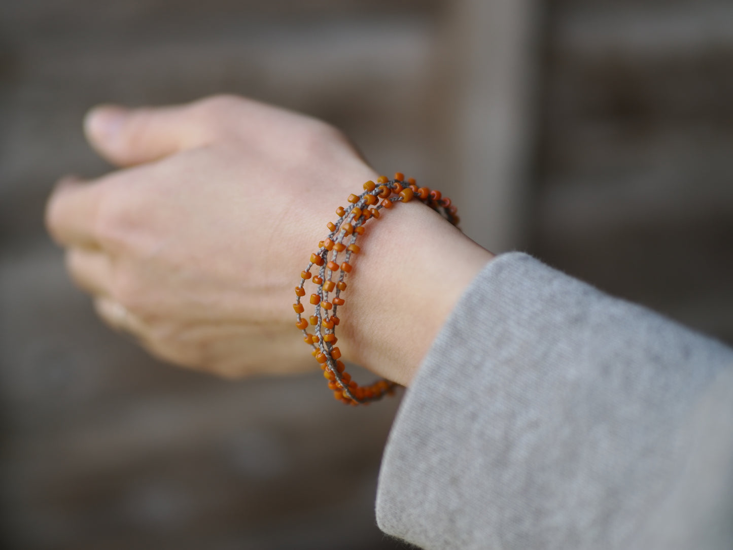-Bonda beads- '4line' braid