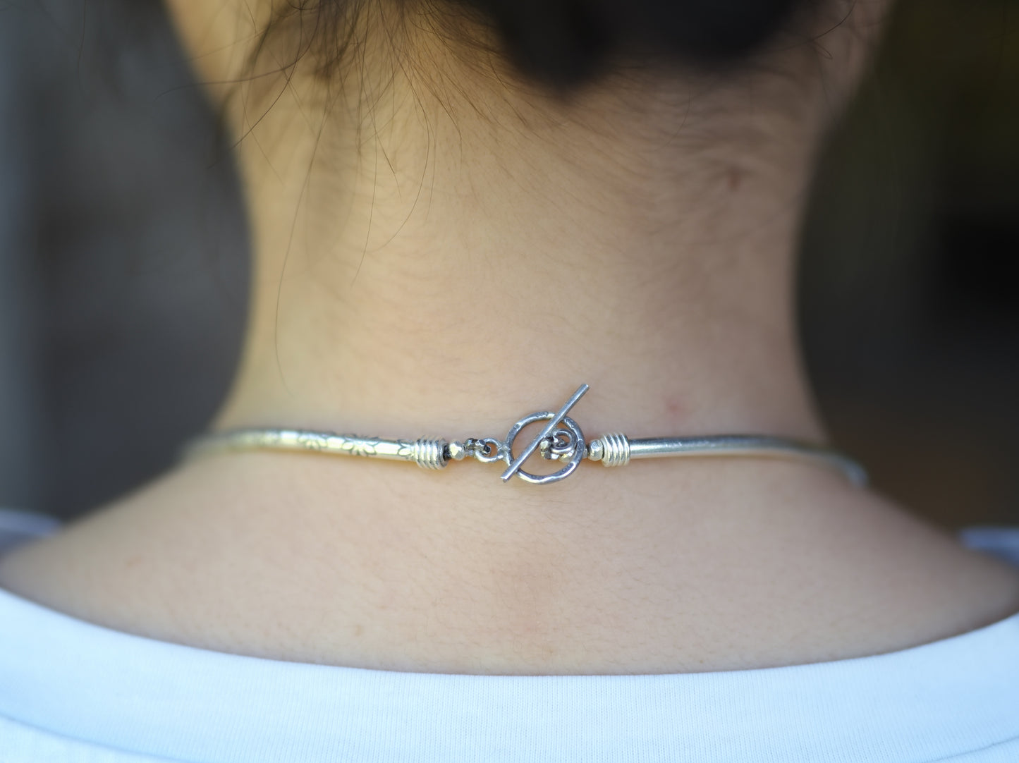 -Karensilver- long tube choker
