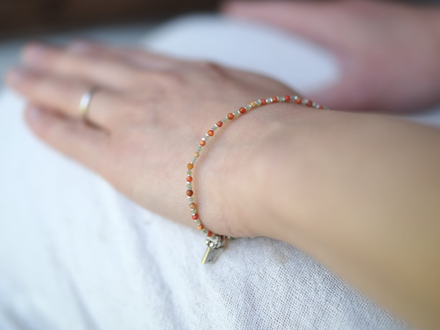 'sponge coral・jade・silver'