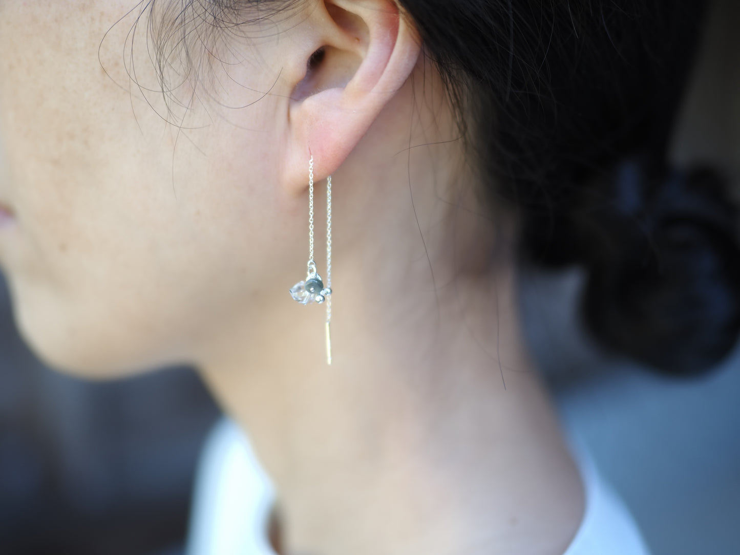 -Herkimer diamond・Alexandrite cat's eye- chains