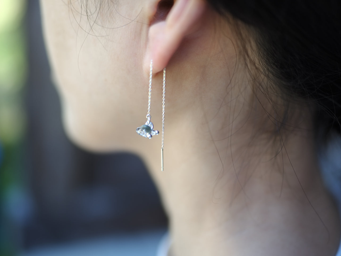 -Herkimer diamond・Alexandrite cat's eye- chains
