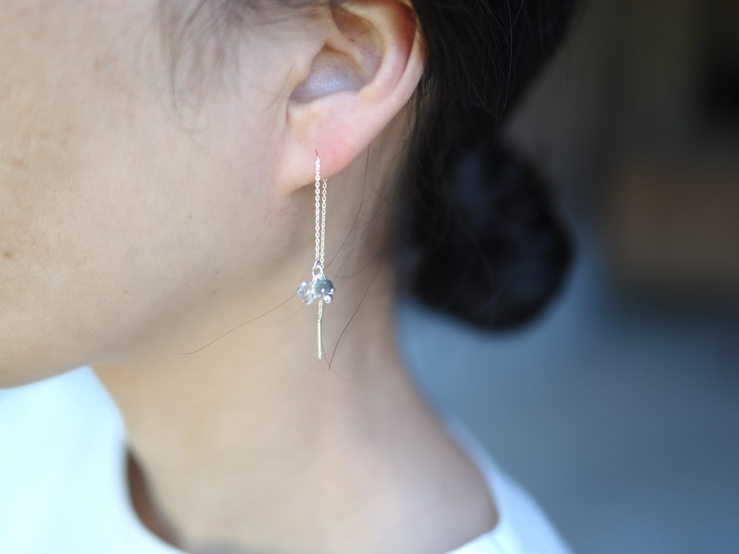 -Herkimer diamond・Alexandrite cat's eye- chains