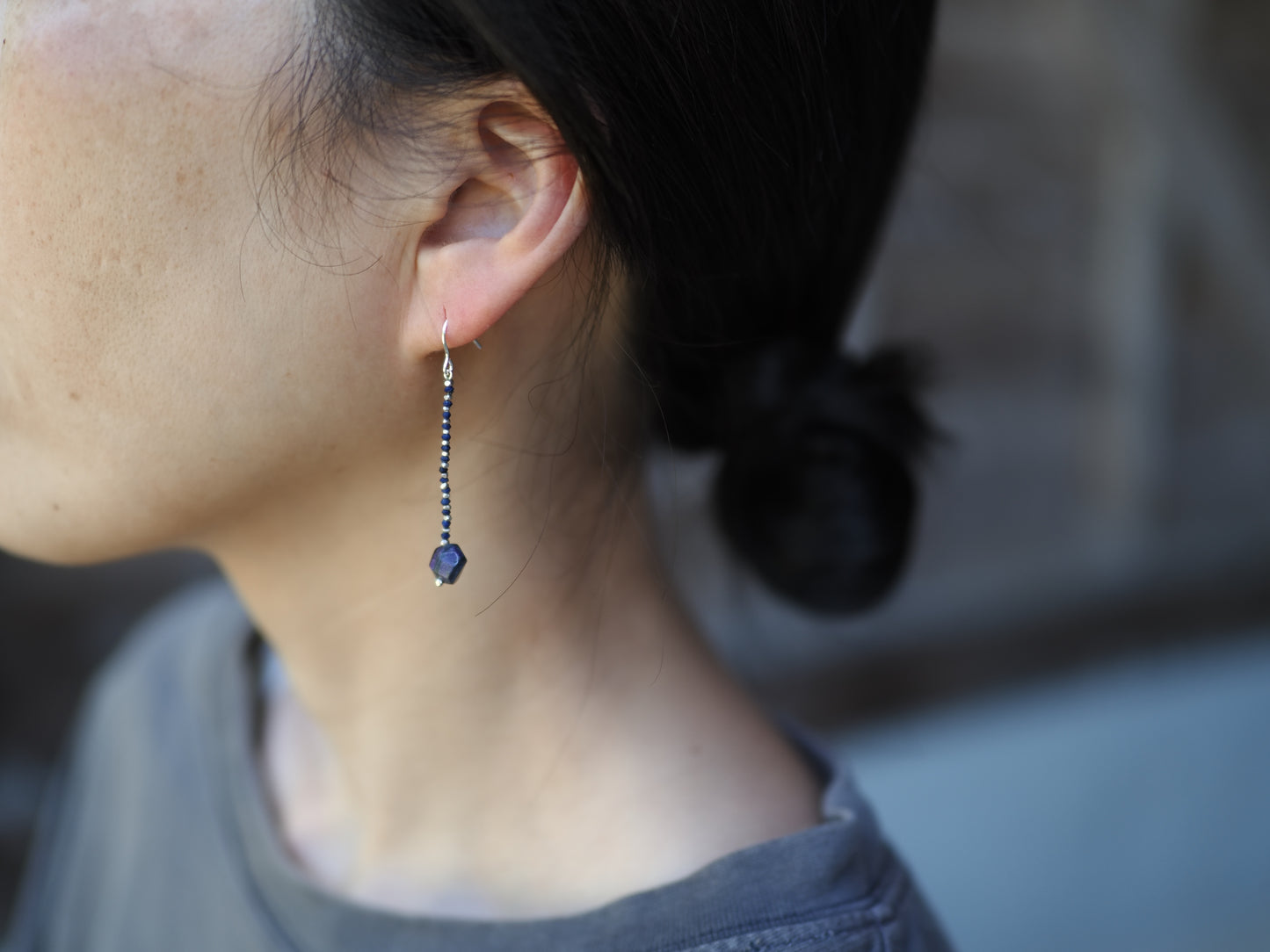 -Sugilite- 'lapis lazuli・silver' long line_hooks