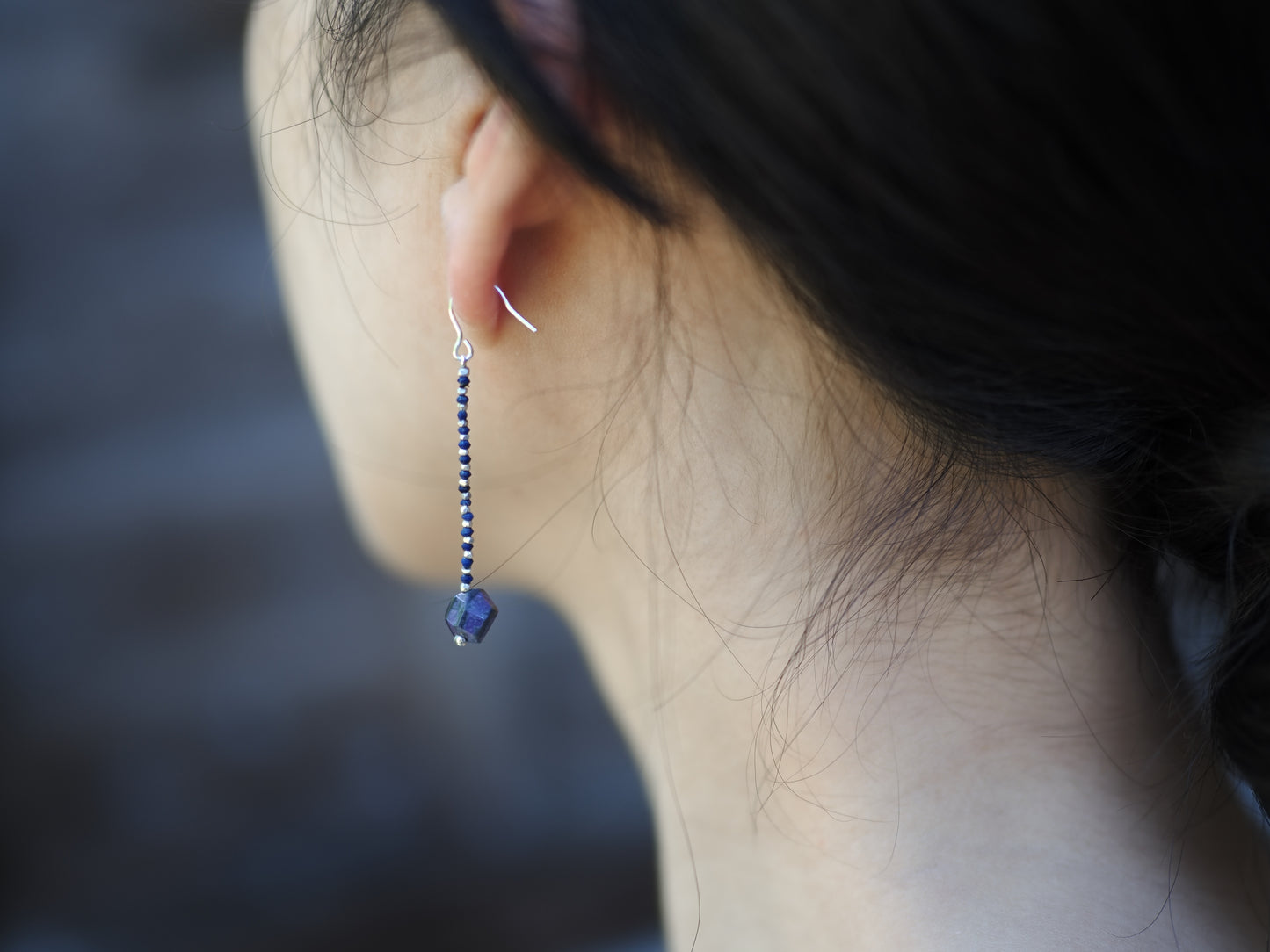 -Sugilite- 'lapis lazuli・silver' long line_hooks